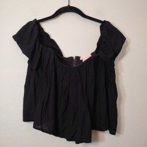 Re::Named Black Corset Undewire Crop Top S